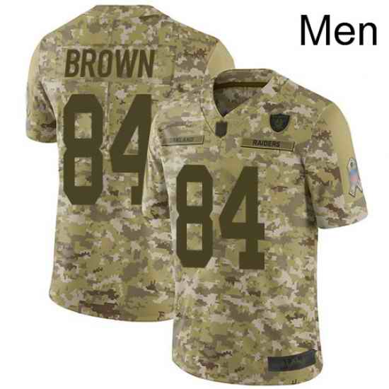 Mens Antonio Brown Limited Camo Jersey Oakland Raiders Football 84 Jersey 2018 Salute to Service Jersey